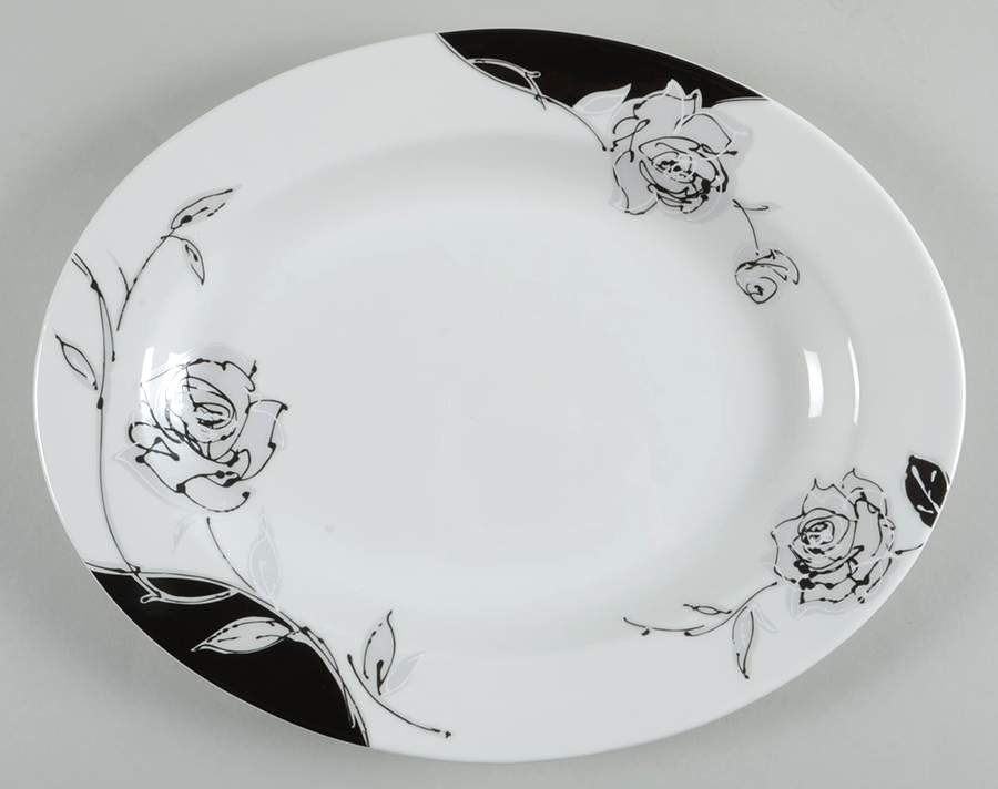Urban Rose 13" Oval Serving Platter by Mikasa-1
