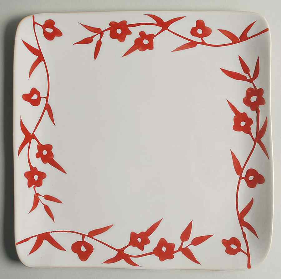 Dahlia Square Dinner Plate by Mikasa-1