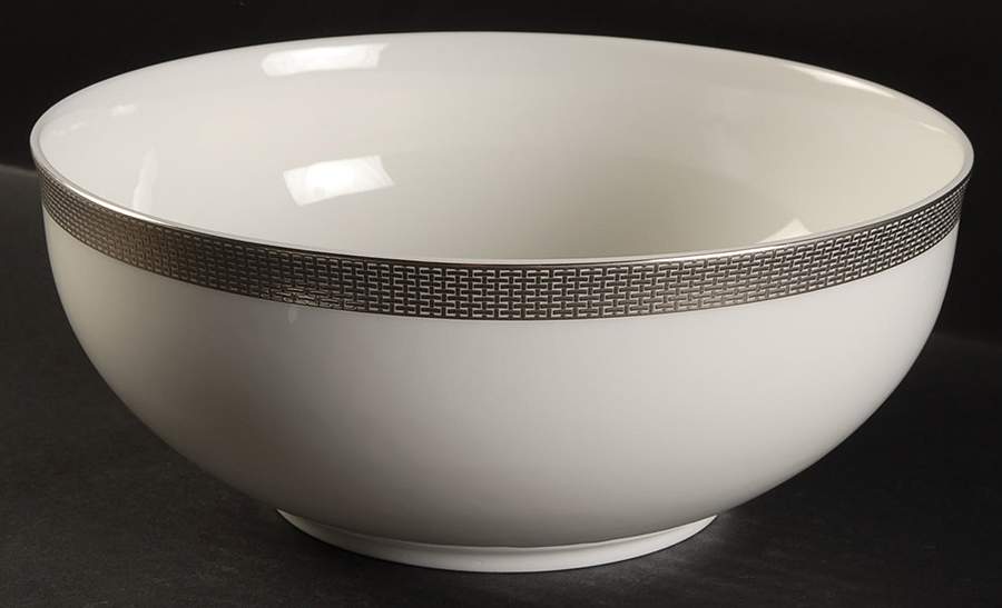 Woven Cable Platinum 8" Round Vegetable Bowl by Mikasa-1