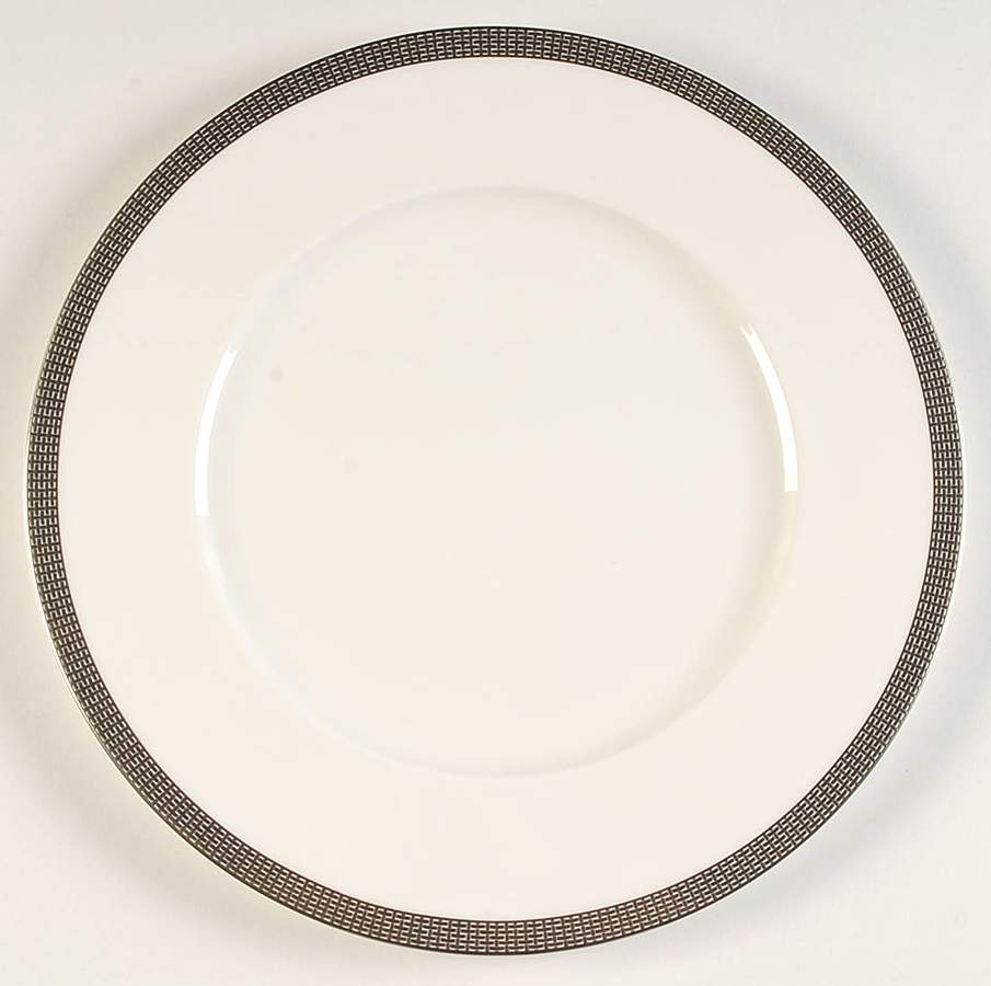 Woven Cable Platinum Dinner Plate by Mikasa-1