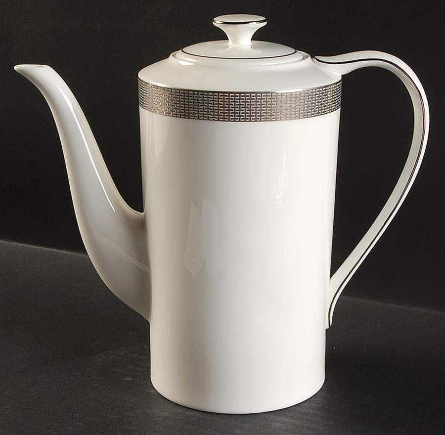 Woven Cable Platinum Coffee Pot & Lid by Mikasa-1