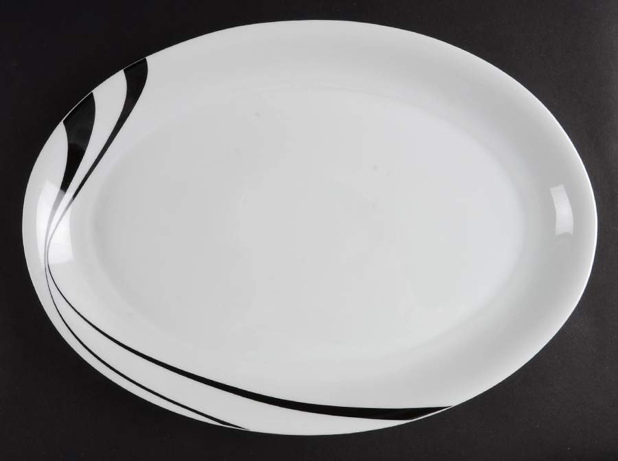 Jazz 14" Oval Serving Platter by Mikasa-1