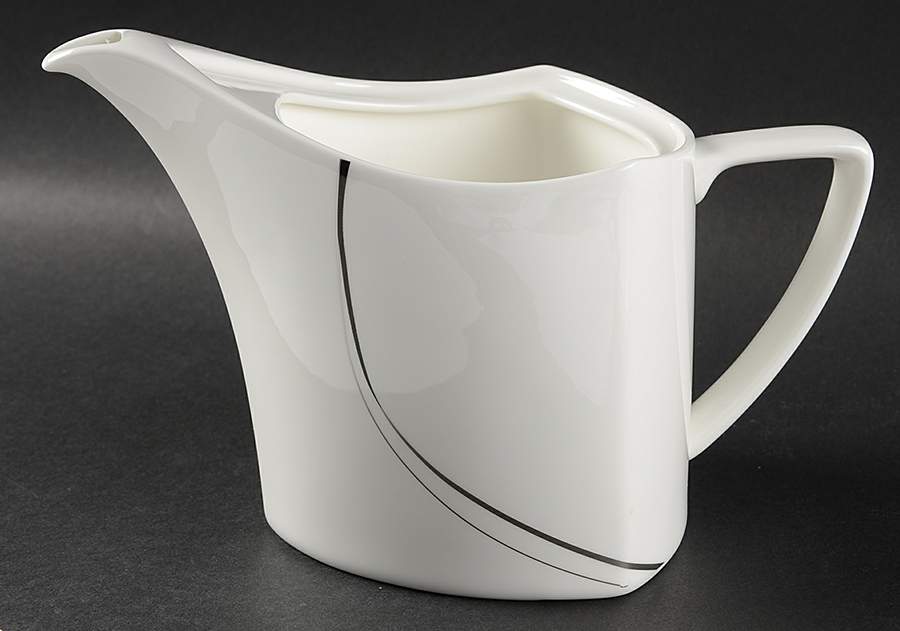 Modernist Black Teapot No Lid by Mikasa-1