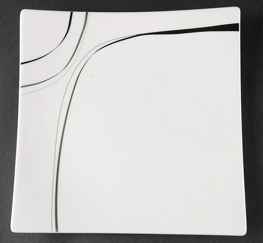 Modernist Black Square Salad Plate by Mikasa-1