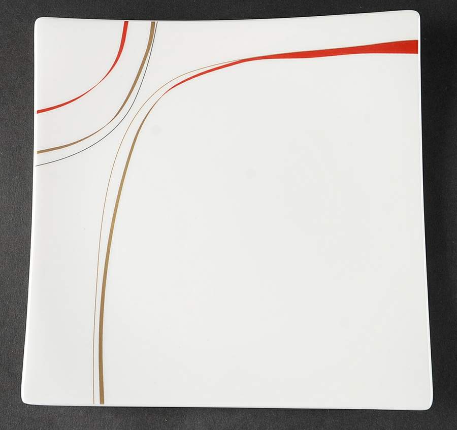 Modernist Red Square Salad Plate by Mikasa-1