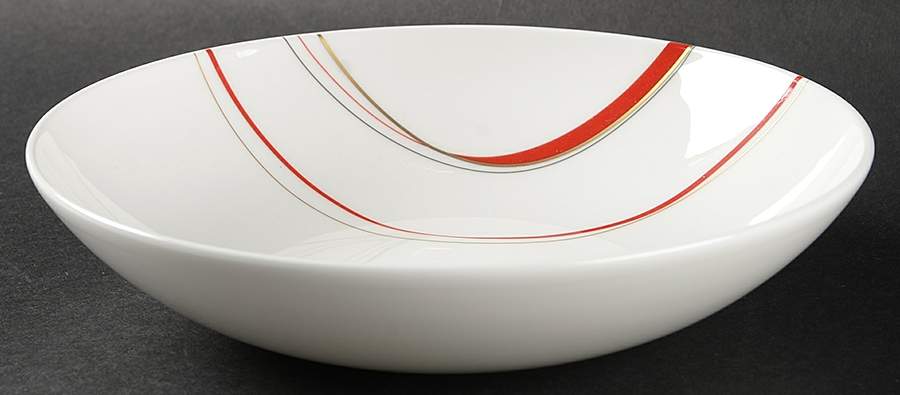 Modernist Red Coupe Soup Bowl by Mikasa-1