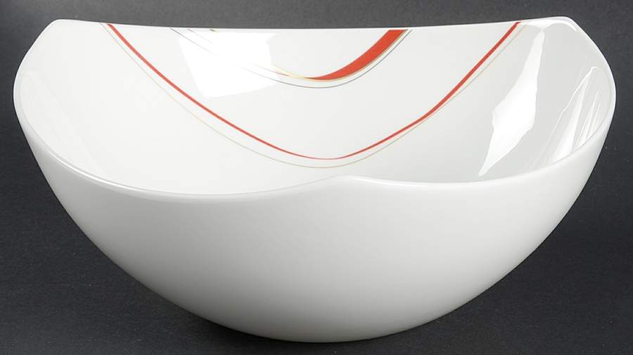 Modernist Red 10" Triangular Vegetable Bowl by Mikasa-1