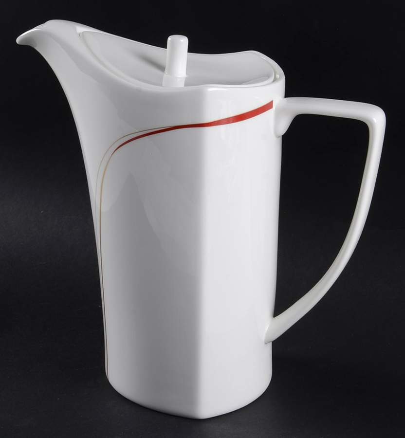 Modernist Red Coffee Pot & Lid by Mikasa-1