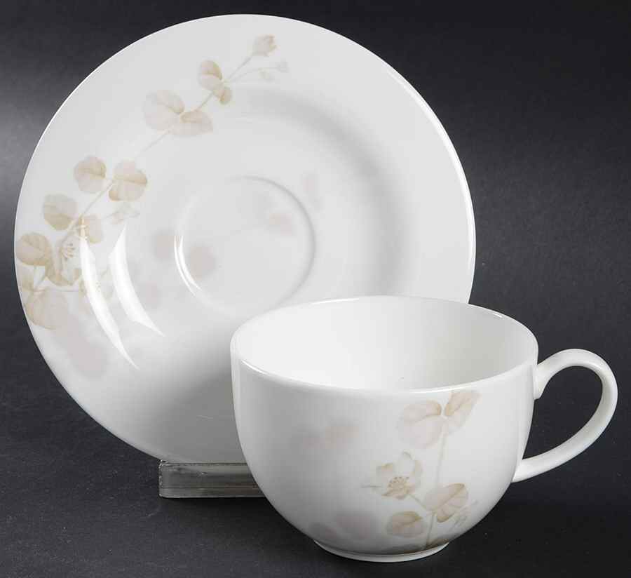 Floral Mist Flat Cup & Saucer Set by Mikasa-1
