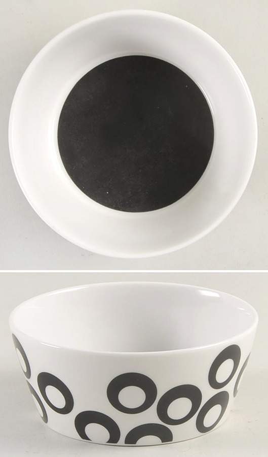 Circle Chic Black Fruit/Dessert (Sauce) Bowl by Mikasa-1