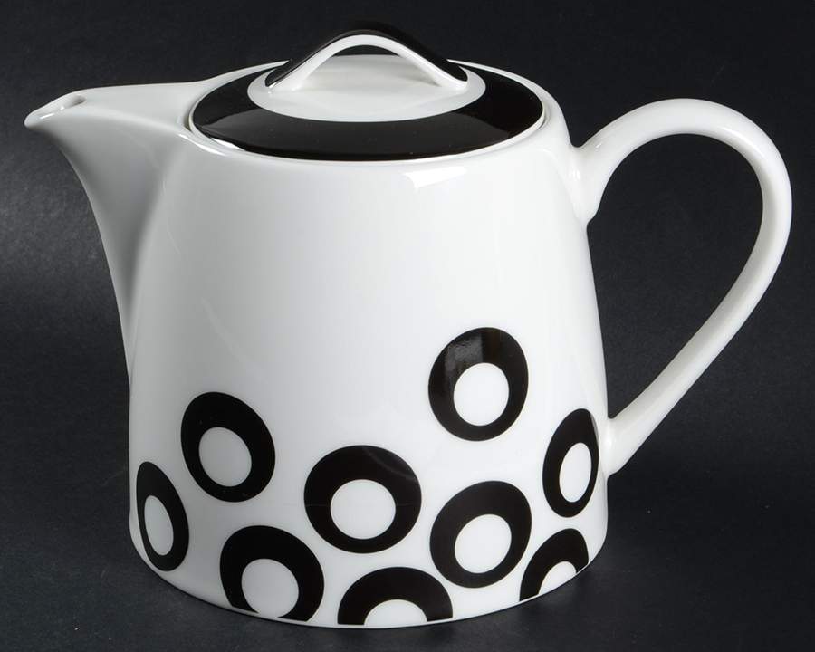 Circle Chic Black Teapot & Lid by Mikasa-1