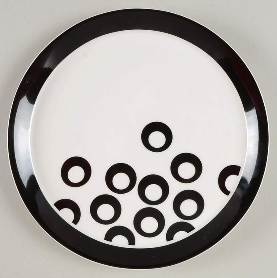 Circle Chic Black Salad Plate by Mikasa-1