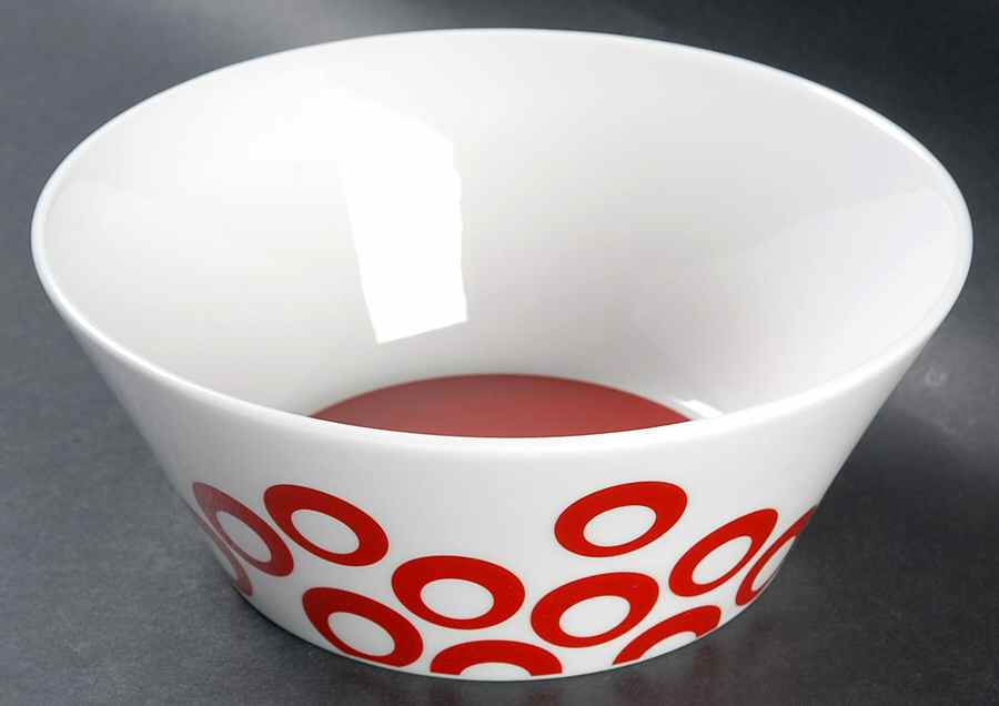 Circle Chic Red Soup/Cereal Bowl by Mikasa-1