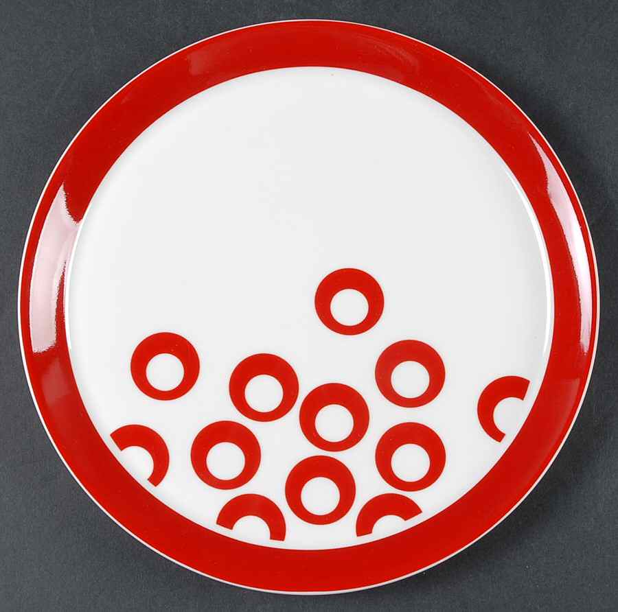 Circle Chic Red Salad Plate by Mikasa-1