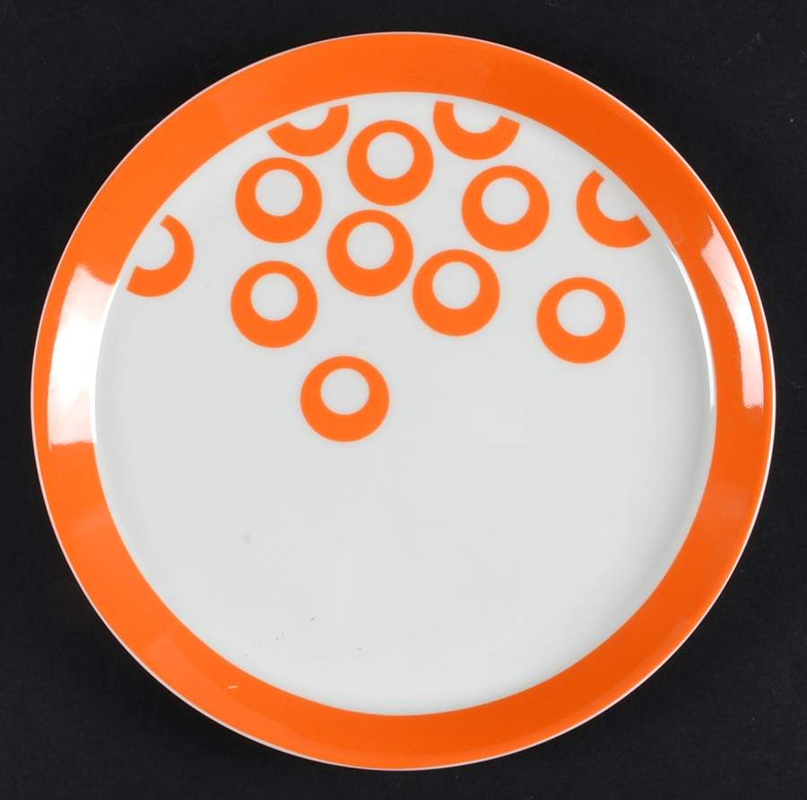 Circle Chic Orange Salad Plate by Mikasa-1