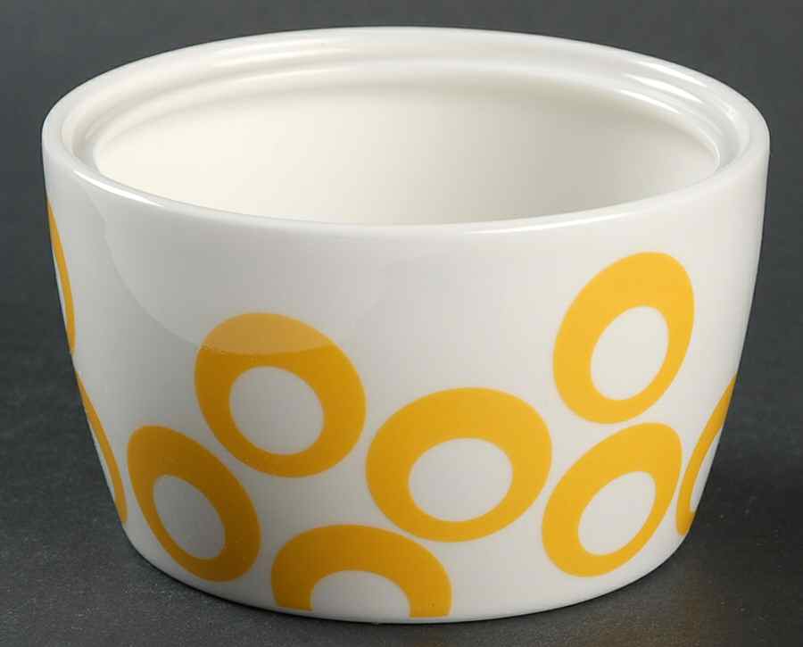 Circle Chic Yellow Sugar Bowl No Lid by Mikasa-1