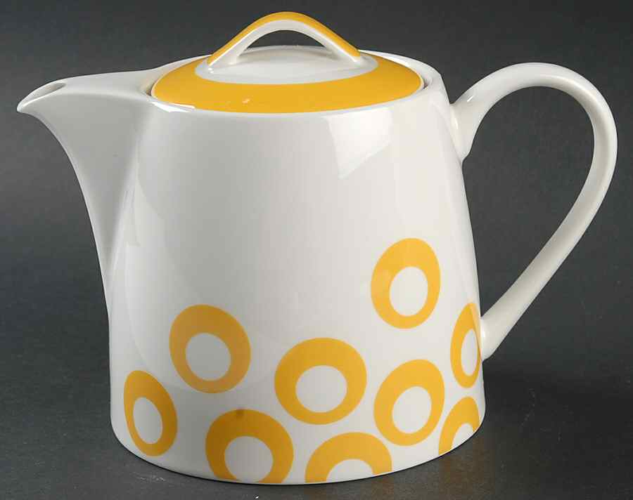 Circle Chic Yellow Teapot & Lid by Mikasa-1