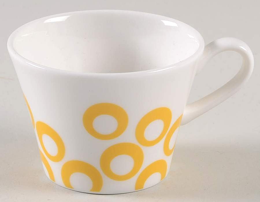 Circle Chic Yellow Flat Demitasse Cup by Mikasa-1