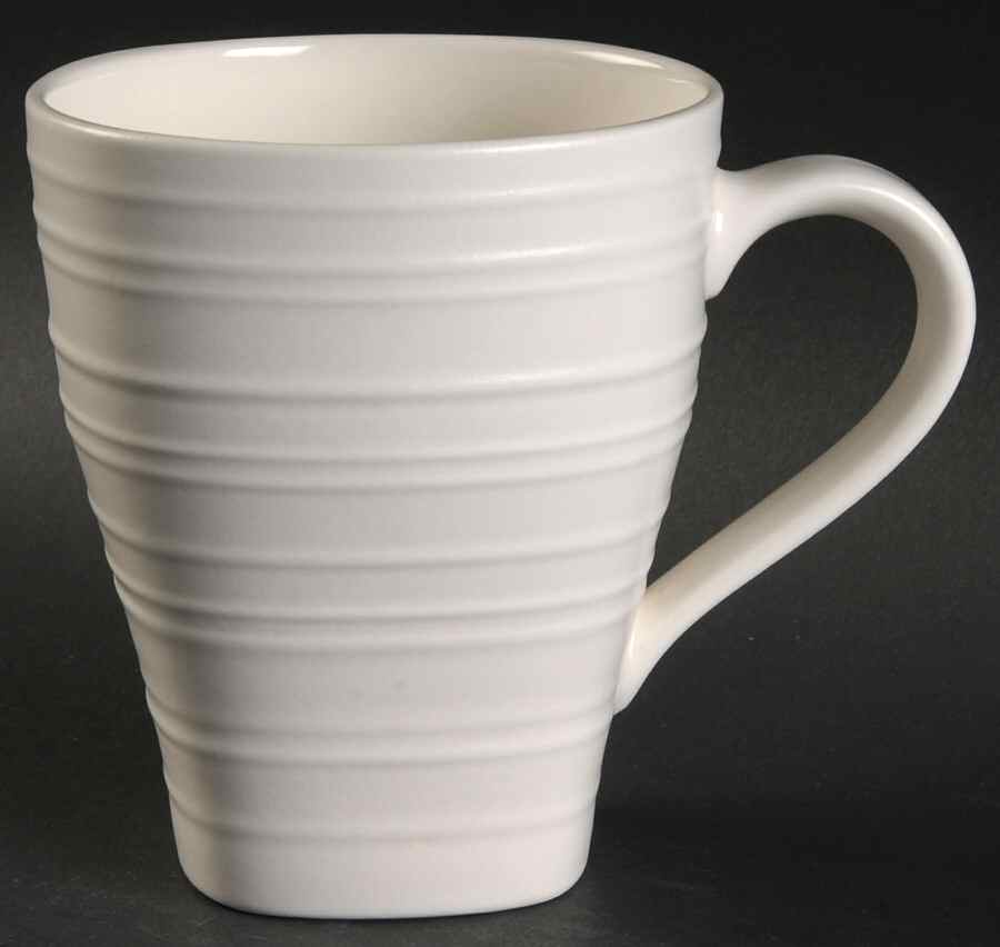 Swirl Square White Mug by Mikasa-1