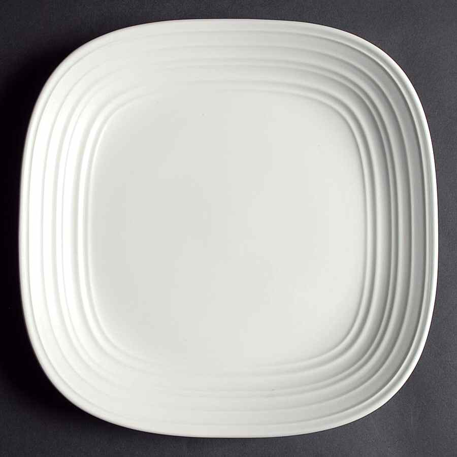 Swirl Square White Dinner Plate by Mikasa-1