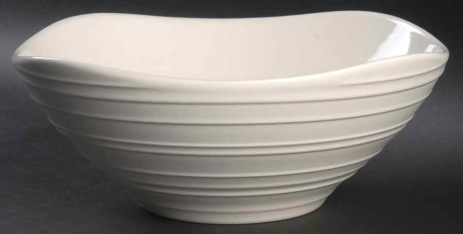 Swirl Square White 9" Square Vegetable Bowl by Mikasa-1
