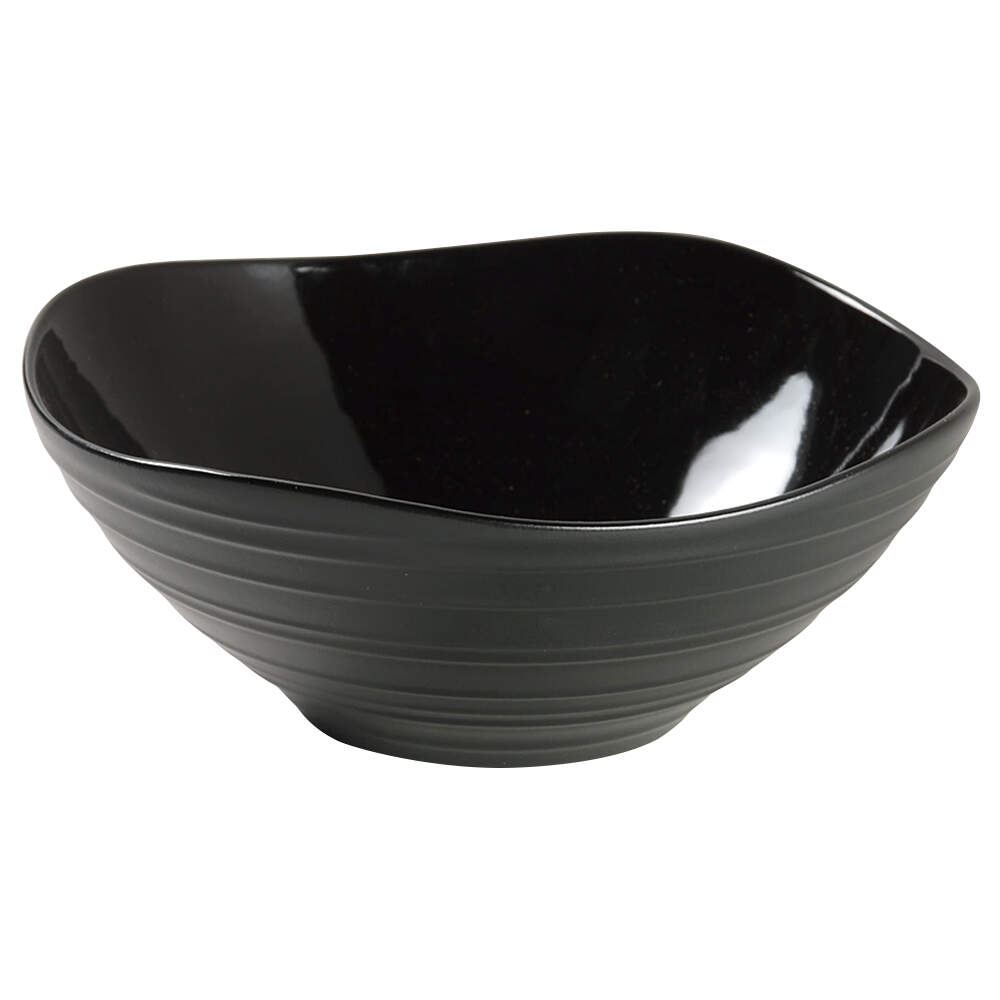 Swirl Square Black 9" Square Vegetable Bowl by Mikasa-1