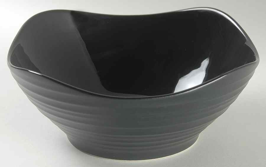 Swirl Square Black Soup/Cereal Bowl by Mikasa-1