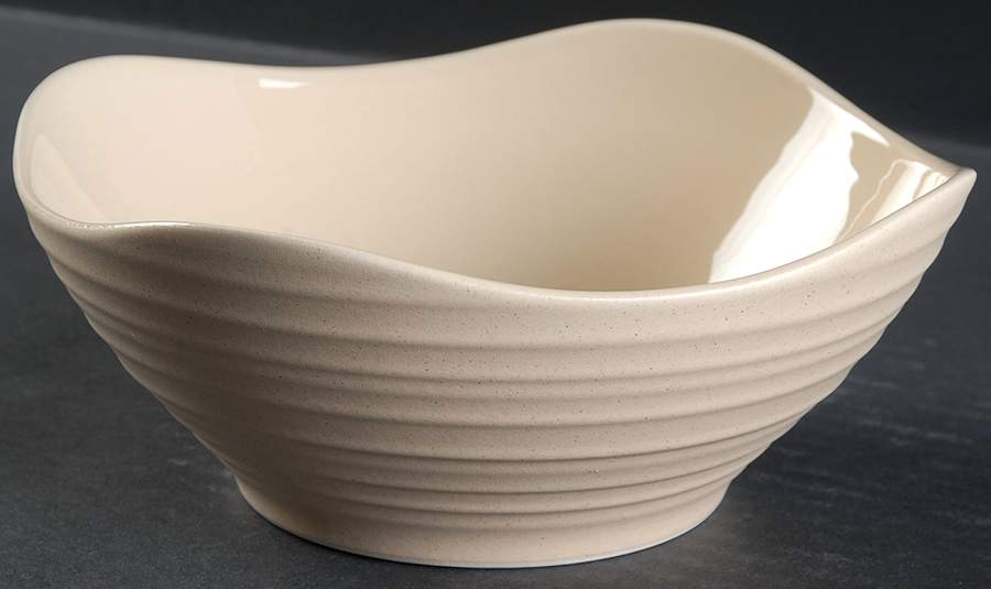 Swirl Square Tan Soup/Cereal Bowl by Mikasa-1