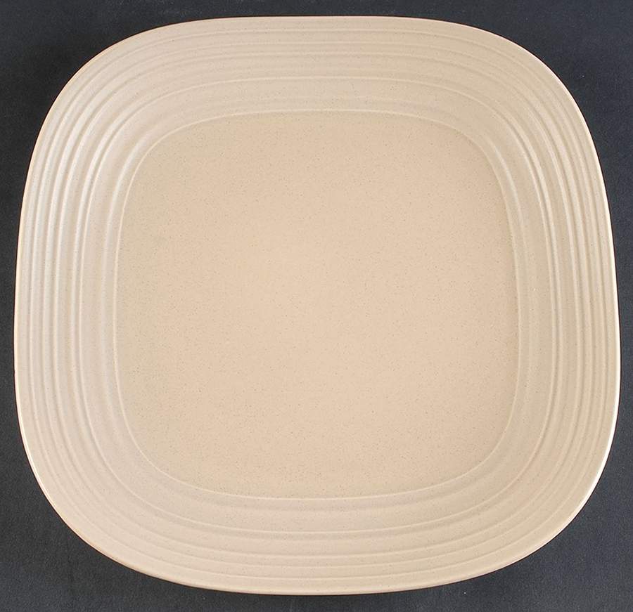 Swirl Square Tan 12" Square Serving Platter by Mikasa-1