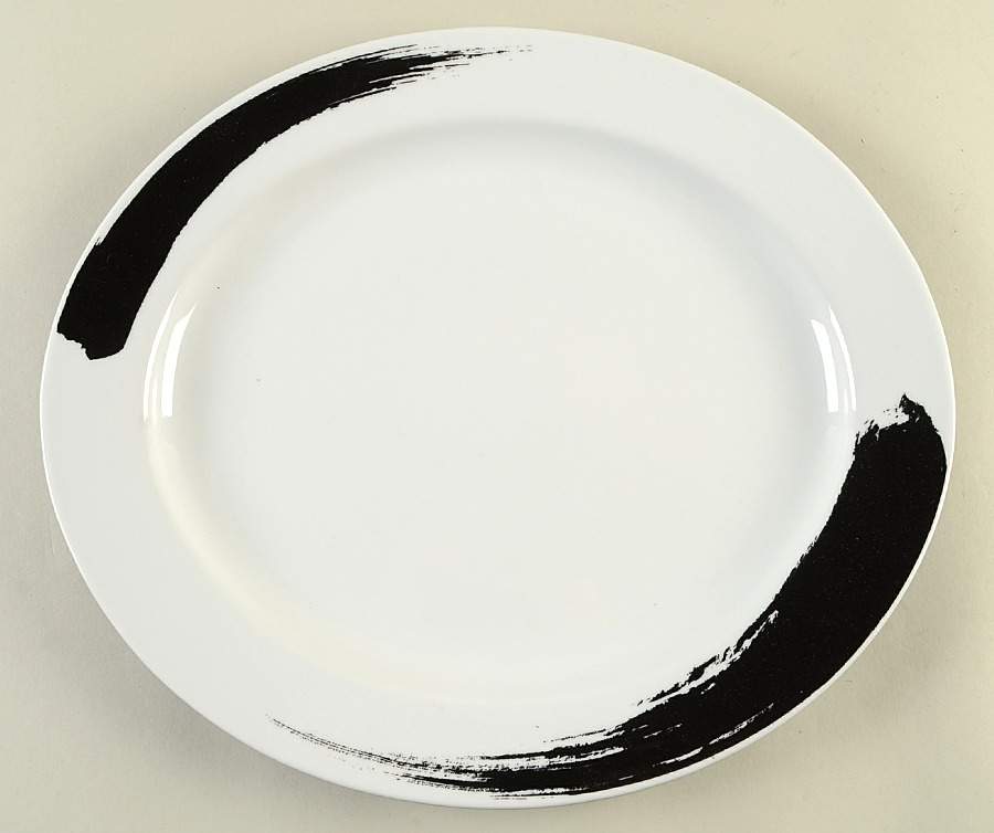 Brushstroke 15" Oval Serving Platter by Mikasa-1