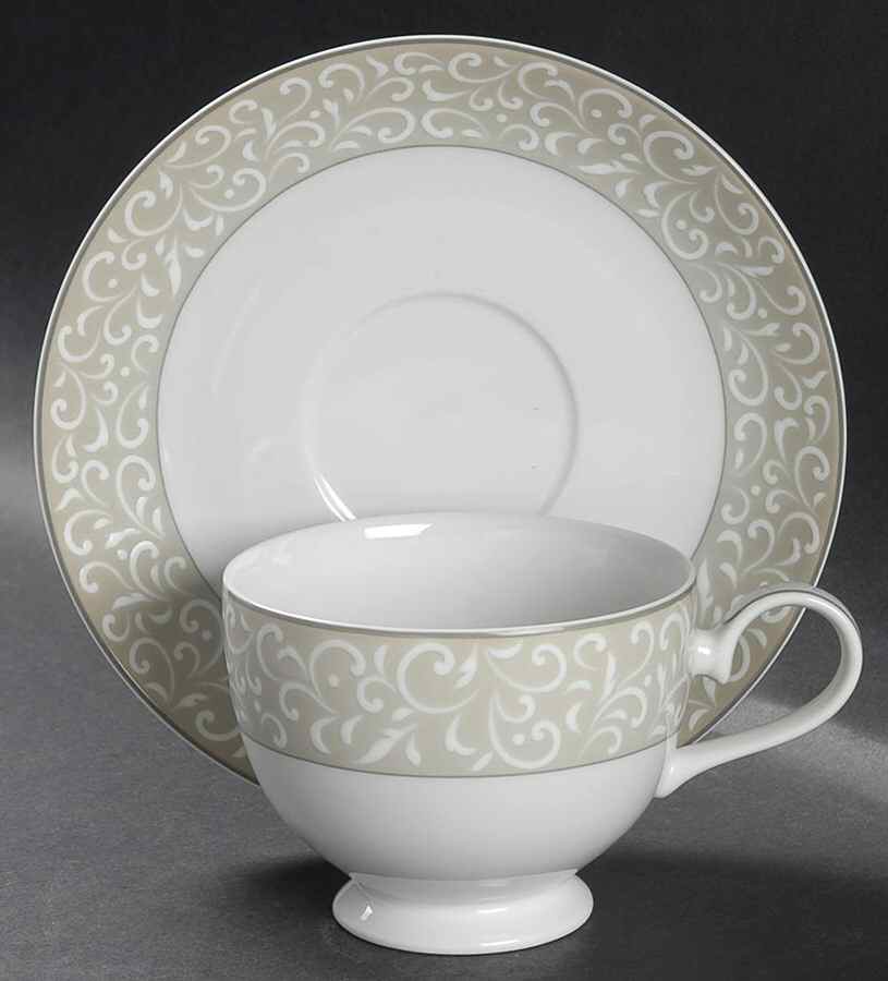Grace Footed Cup & Saucer Set by Mikasa-1