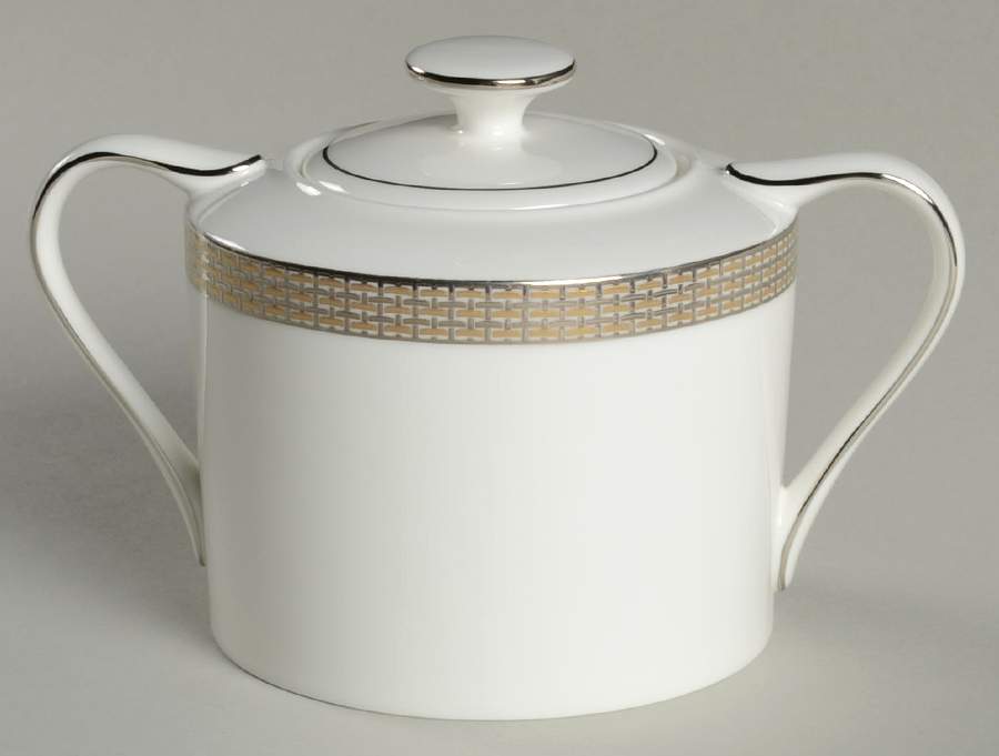 Woven Cable Gold Sugar Bowl & Lid by Mikasa-1