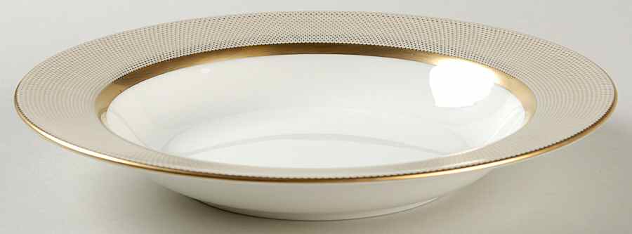 Confetti Gold Large Rim Soup Bowl by Mikasa-1