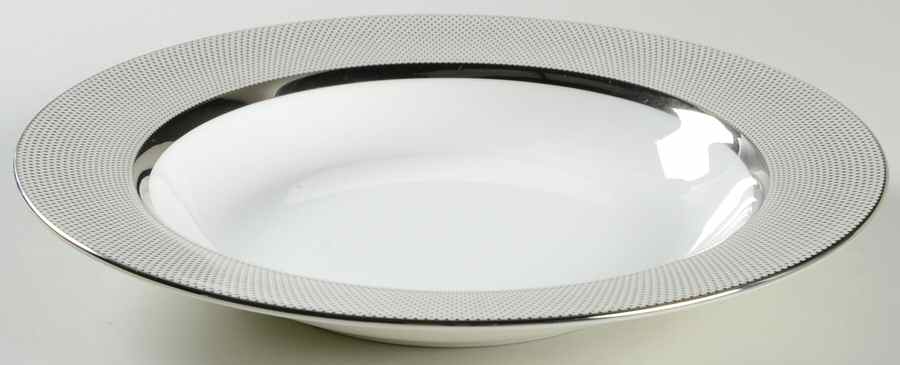 Confetti Platinum Rim Soup Bowl by Mikasa-1