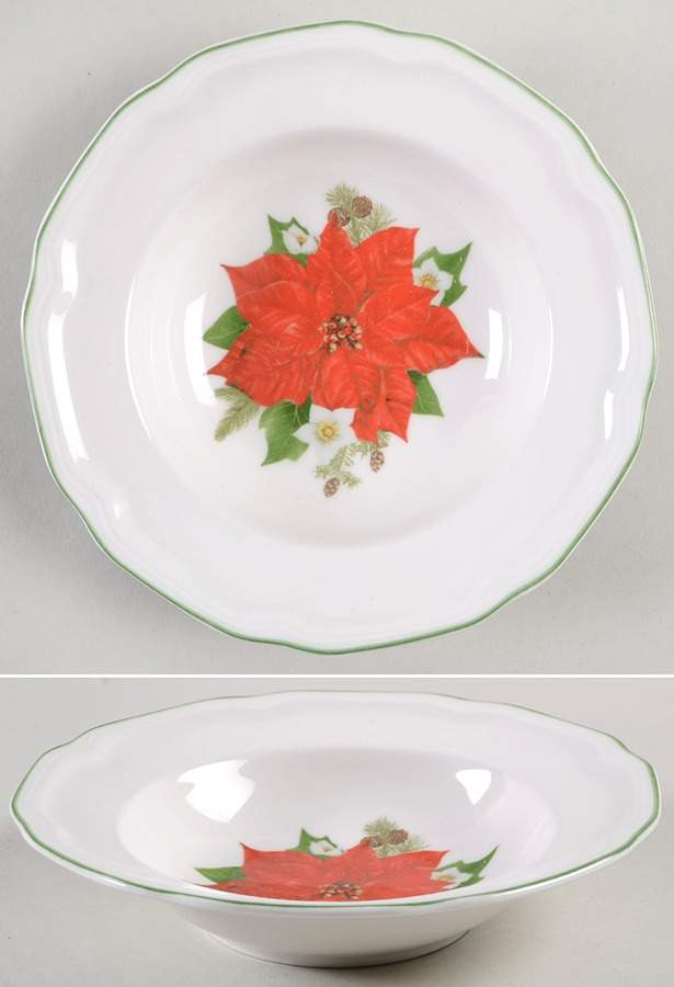 Antique White Holiday Rim Fruit/Dessert (Sauce) Bowl by Mikasa-1