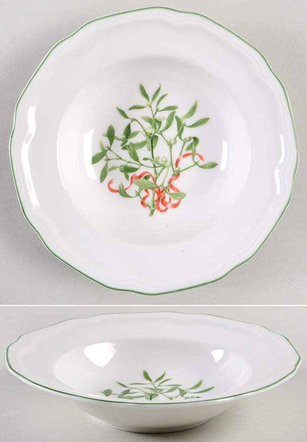 Antique White Holiday Rim Fruit/Dessert (Sauce) Bowl by Mikasa-1