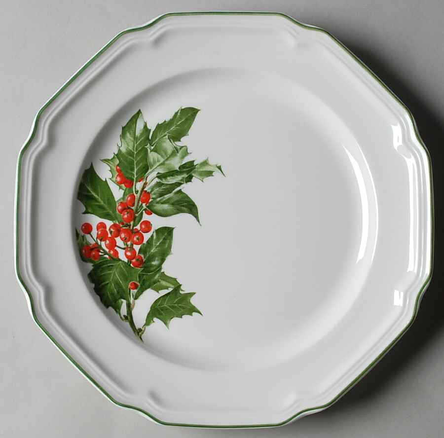 Antique White Holiday Dinner Plate by Mikasa-1