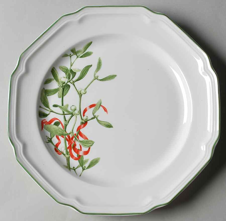 Antique White Holiday Dinner Plate by Mikasa-1