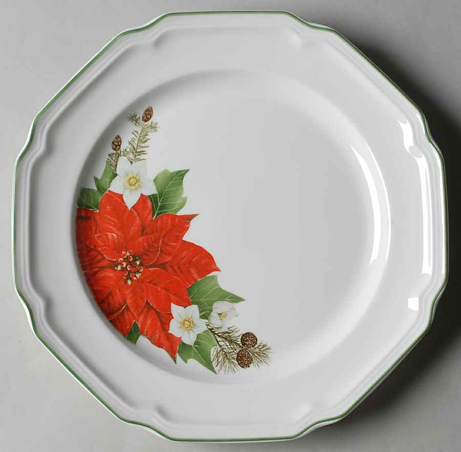 Antique White Holiday Dinner Plate by Mikasa-1