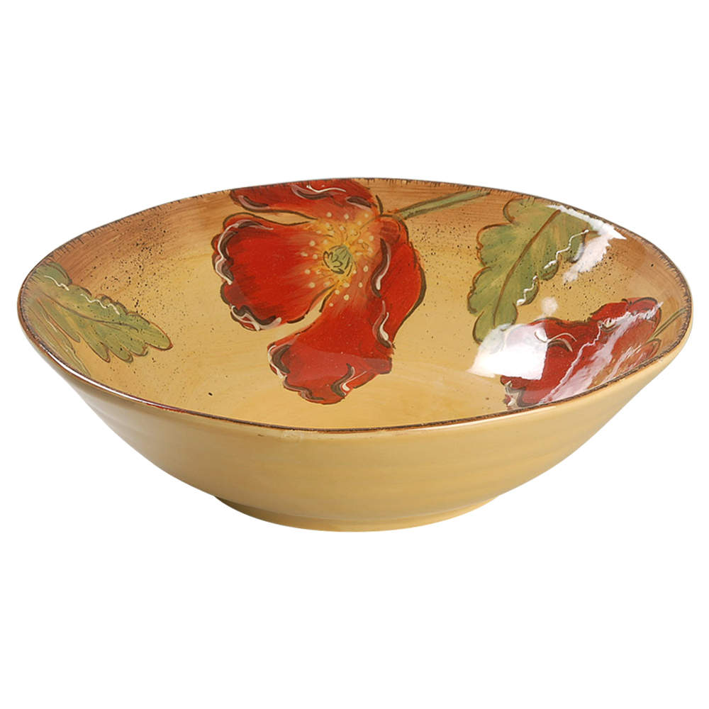 Poppy Splatter 12" Round Serving Bowl by Maxcera Corp-1