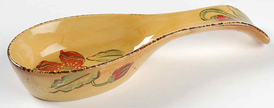 Poppy Splatter Spoon Rest/Holder (Holds 1 Spoon) by Maxcera Corp-1