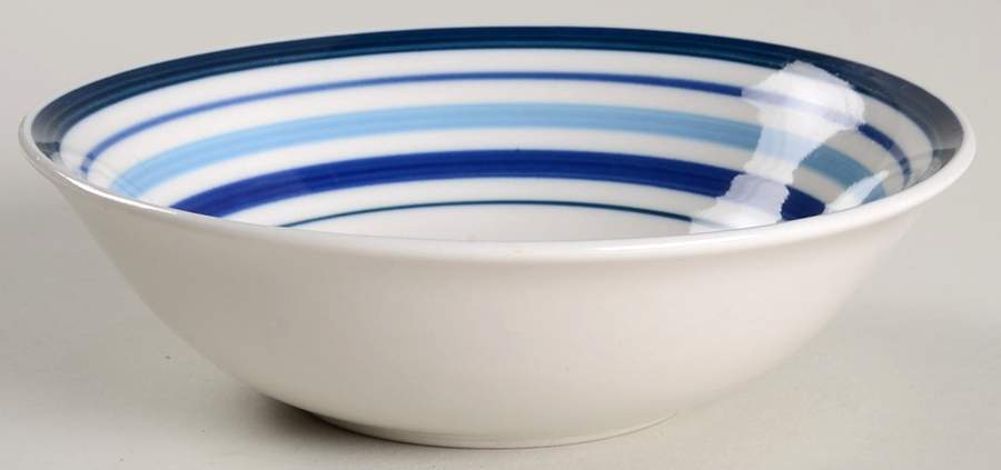 MULTI BAND BLUE Coupe Soup Bowl by Mainstays-1