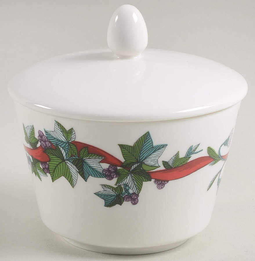Holiday Garden Sugar Bowl & Lid by Martha Stewart-1
