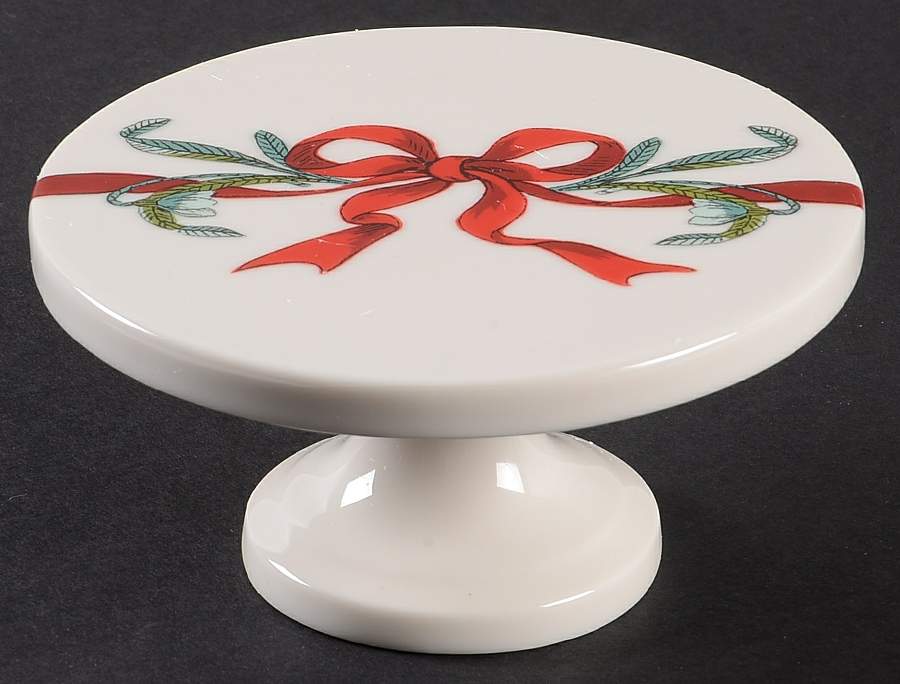Holiday Garden 5" Diameter Pedestal Cake Stand by Martha Stewart-1