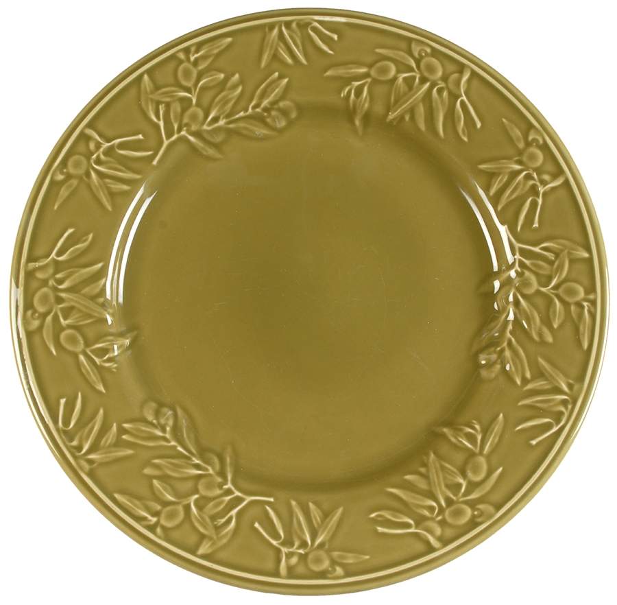 Oliva Green Dinner Plate by Matceramica-1