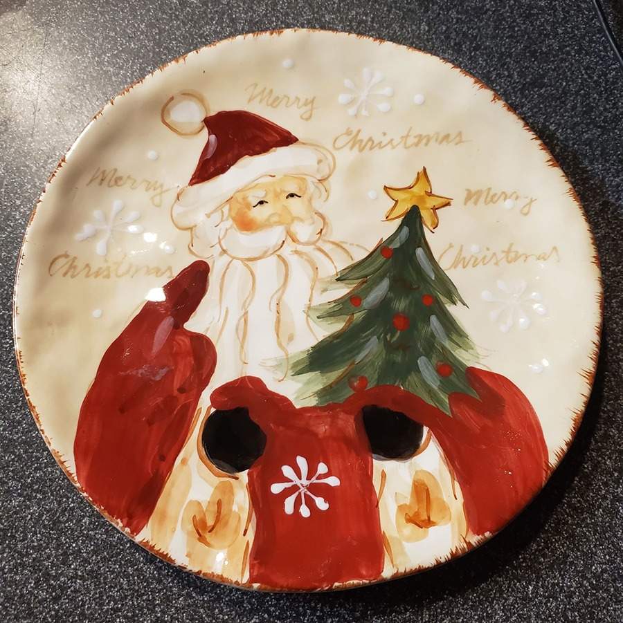 Woodland Santa Salad Plate by Maxcera Corp-1