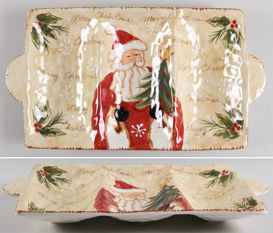 Woodland Santa 3-Part Handled Relish by Maxcera Corp-1