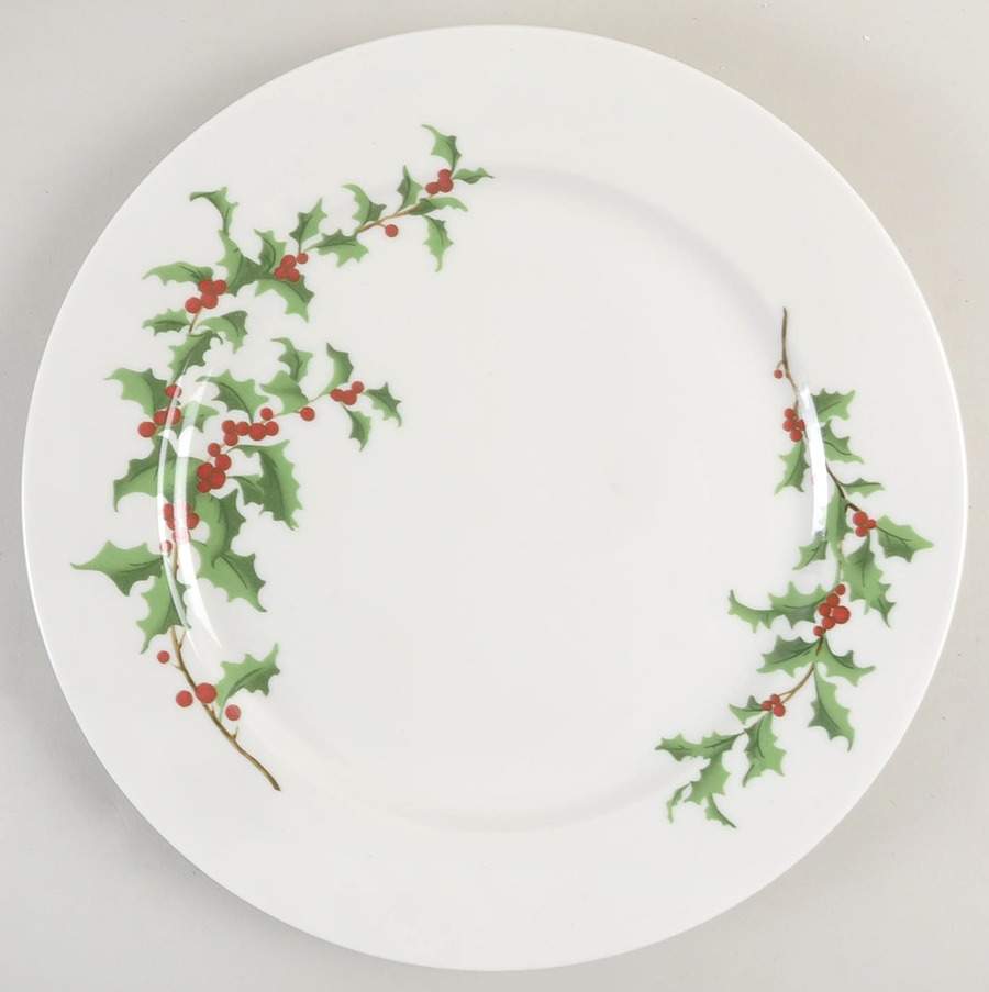 Festive Holly Dinner Plate by Martha Stewart-1