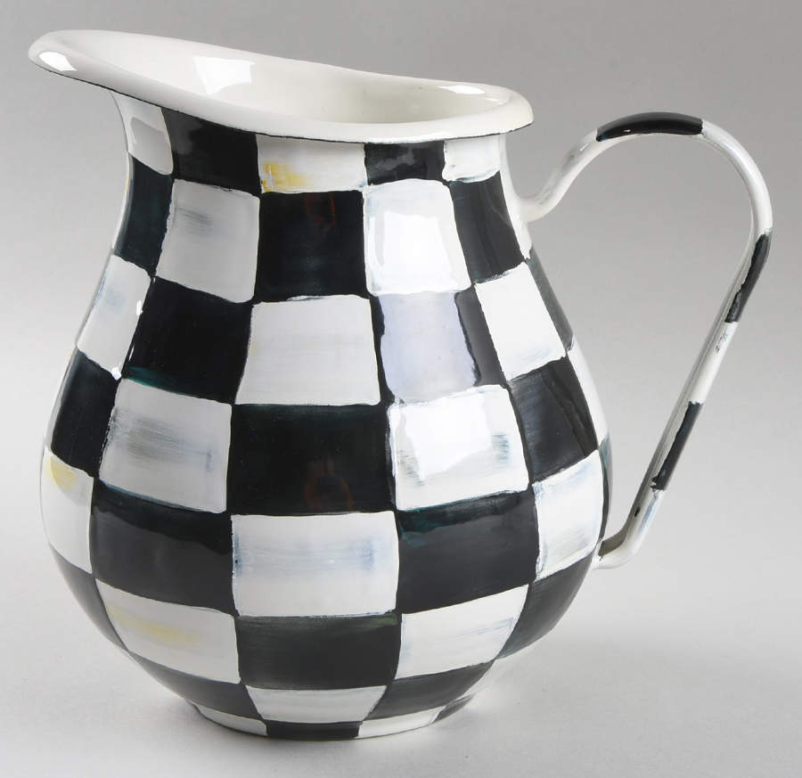 Courtly Check (Enamelware) 96 Oz Pitcher by MacKenzie-Childs-1