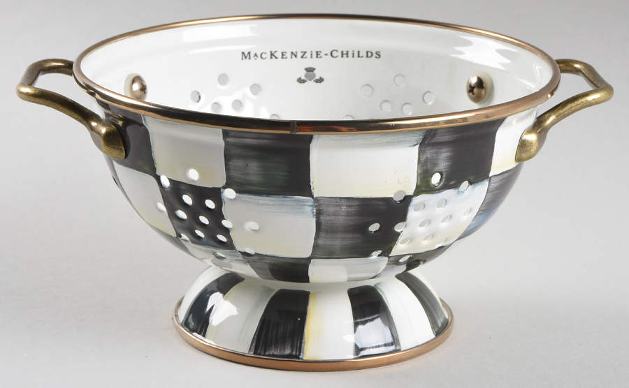 Courtly Check (Enamelware) Metal Colander by MacKenzie-Childs-1